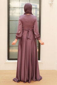  Modern Lila Hijab Bridesmaid Dress 33871LILA - 2