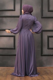  Modern Lila Hijab Islamic Clothing Engagement Dress 4313LILA - 4
