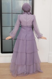  Modern Lila Islamic Clothing Prom Dress 22480LILA - 3