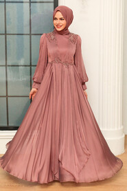  Modern Mink Muslim Fashion Evening Dress 21910V - 1
