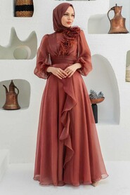  Modern Silver Hijab Evening Dress 22321BKR - 2