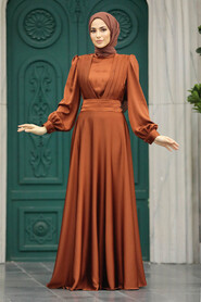  Modern Sunuff Colored Islamic Clothing Wedding Dress 40621TB - 2