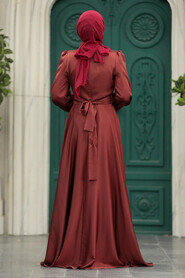  Modern Terra Cotta Islamic Clothing Wedding Dress 40621KRMT - 3