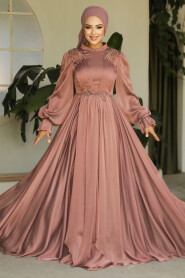  Modern Terra Cotta Muslim Fashion Evening Dress 21910KRMT - 2