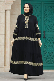  Modest Beige Abaya Dress 10127BEJ - 3