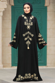  Modest Beige Abaya Dress 10153BEJ - 1