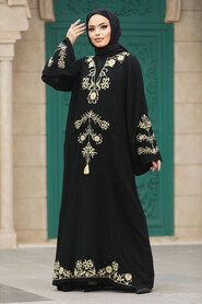  Modest Beige Abaya Dress 10153BEJ - 3
