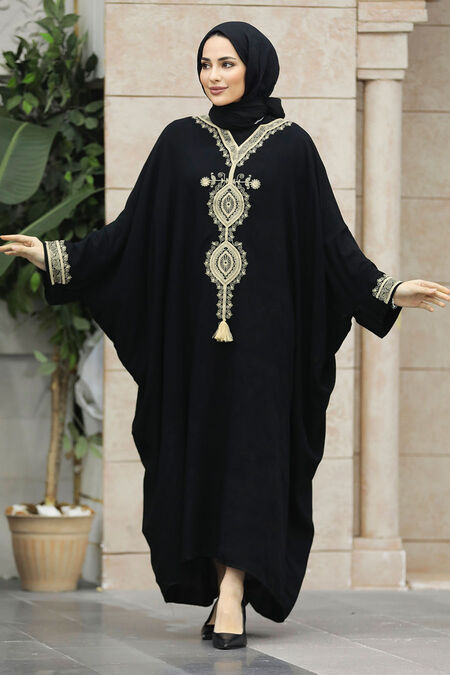  Modest Beige Abaya Dress 40141BEJ - NEVA STYLE