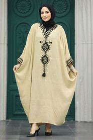  Modest Beige Abaya Dress 41141BEJ - 2