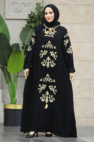  Modest Beige Abaya Dress 60101BEJ - 2