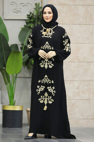  Modest Beige Abaya Dress 60101BEJ - 3