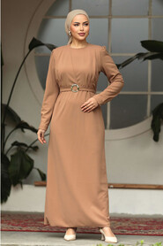  Modest Biscuit Long Dress 636BS - 3