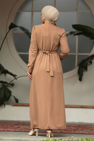  Modest Biscuit Long Dress 636BS - 4