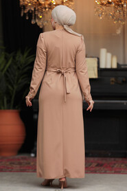  Modest Biscuit Long Dress 636BS - 5