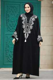  Modest Black Abaya Dress 10129S - 3