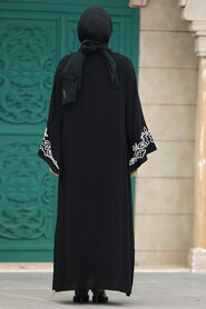  Modest Black Abaya Dress 10129S - 4