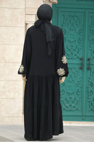  Modest Black Abaya Dress 10148S - 3