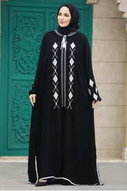  Modest Black Abaya Dress 11136S - 3