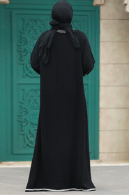  Modest Black Abaya Dress 11136S - 4