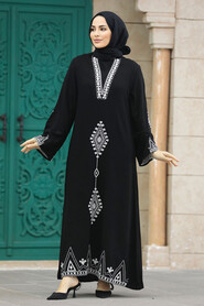  Modest Black Abaya Dress 40026S - 2
