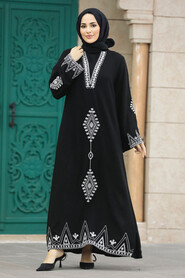  Modest Black Abaya Dress 40026S - 3