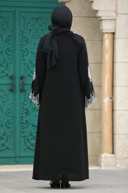  Modest Black Abaya Dress 40026S - 4