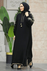  Modest Black Abaya Dress 40050S - 2