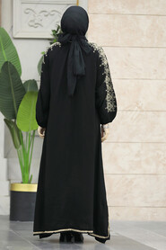  Modest Black Abaya Dress 40050S - 4