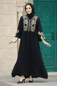  Modest Black Abaya Dress 40104S - 2