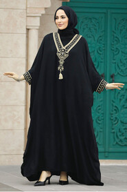  Modest Black Abaya Dress 40120S - 2