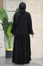  Modest Black Abaya Dress 41007S - 4