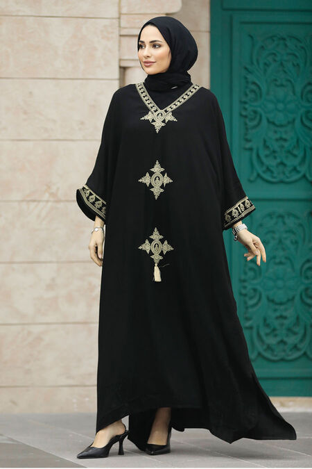  Modest Black Abaya Dress 41019S - NEVA STYLE