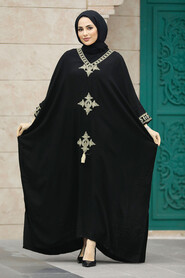 Neva Style - Modest Black Abaya Dress 41019S - Neva-style.com