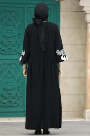  Modest Black Abaya Dress 41104S - 2