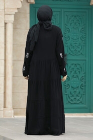  Modest Black Abaya Dress 41110S - 4