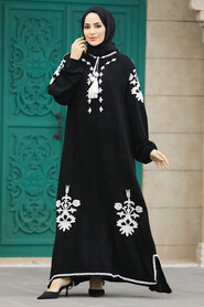  Modest Black Abaya Dress 67001S - 1