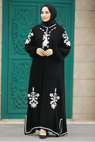  Modest Black Abaya Dress 67001S - 2