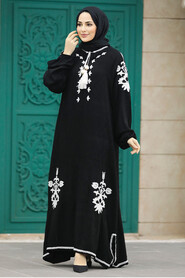  Modest Black Abaya Dress 67001S - 3