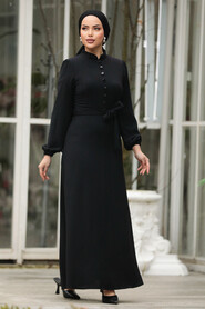  Modest Black Long Dress 57453S - 1