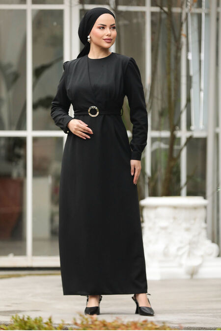  Modest Black Long Dress 636S - NEVA STYLE