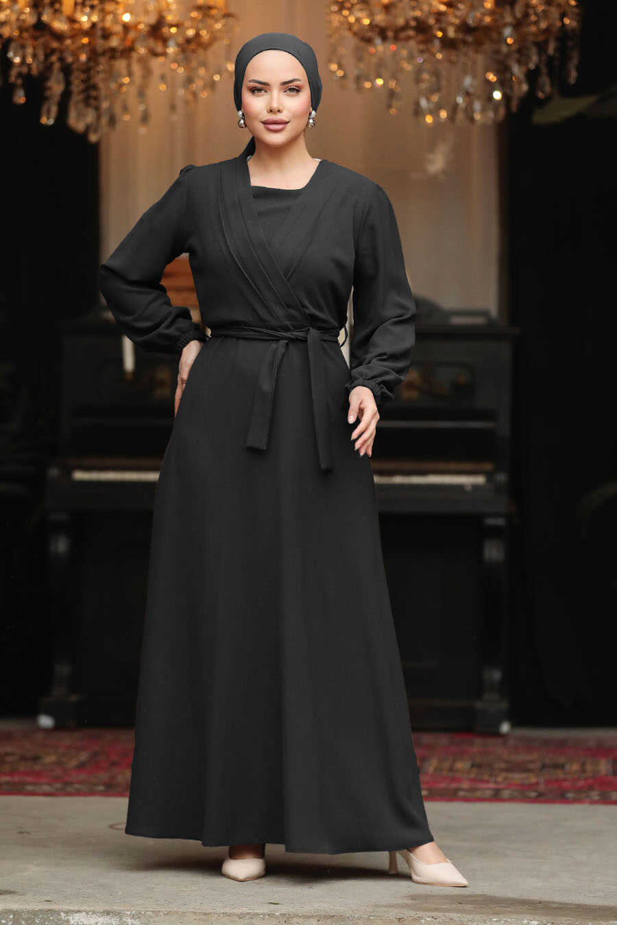 Modest black hotsell maxi dress