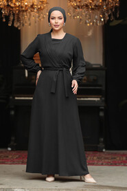 Neva Style - Modest Black Maxi Dress 30002S - NEVA STYLE
