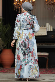  Modest Claret Red Maxi Dress 30066BR - 4