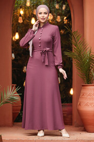 Modest Dusty Rose Long Dress 57453GK - 1