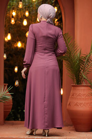  Modest Dusty Rose Long Dress 57453GK - 2