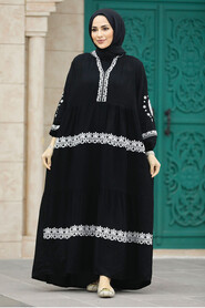  Modest Ecru Abaya Dress 10127E - 3