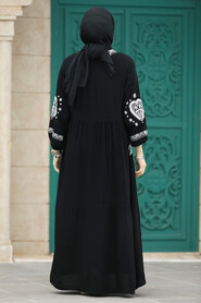  Modest Ecru Abaya Dress 10127E - 4