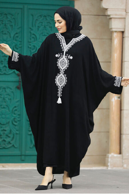  Modest Ecru Abaya Dress 40141E - NEVA STYLE