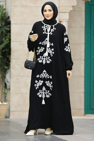  Modest Ecru Abaya Dress 60101E - 2