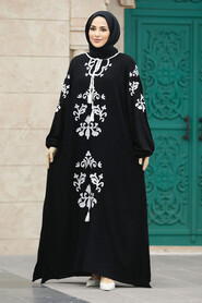  Modest Ecru Abaya Dress 60101E - 1
